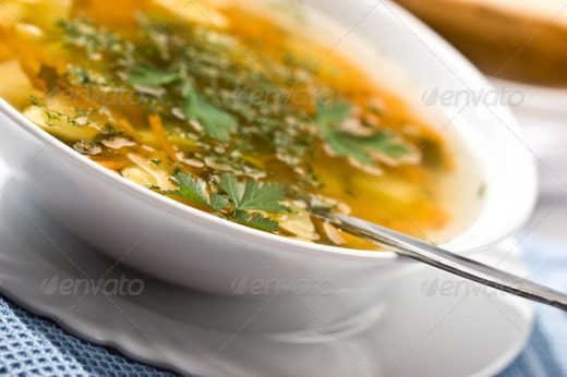 Soup with parsley